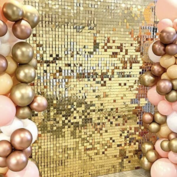 7ft x 7ft Gold Shimmer Wall