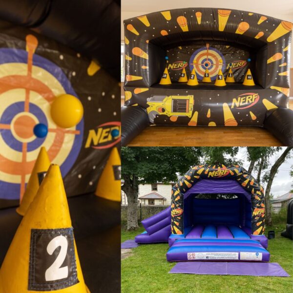 Nerf Bouncy Castle & Nerf Target Range Bundle