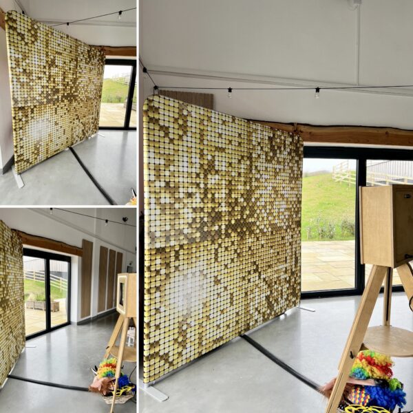 7ft x 7ft Gold Shimmer Effect Backdrop