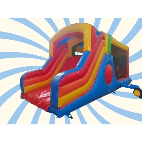 28ft x 10ft Rainbow Fun Run with Slide (Disco Compatible)