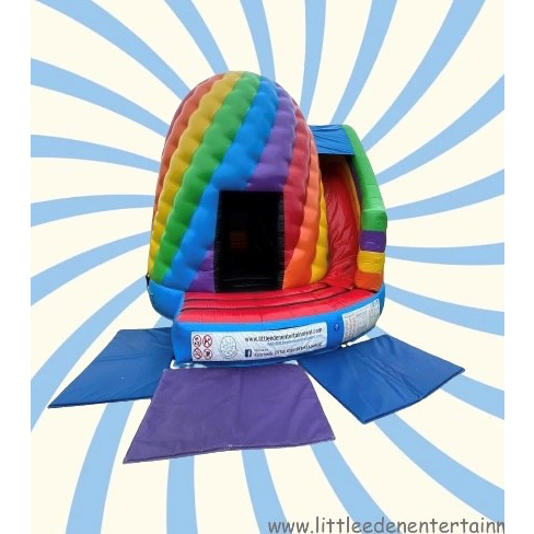 18ft x 20ft Adult & Child Rainbow Disco Twister Combi Castle