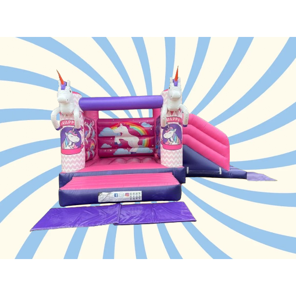 17ft x 15ft 3D Unicorn Combi Bouncy Castle