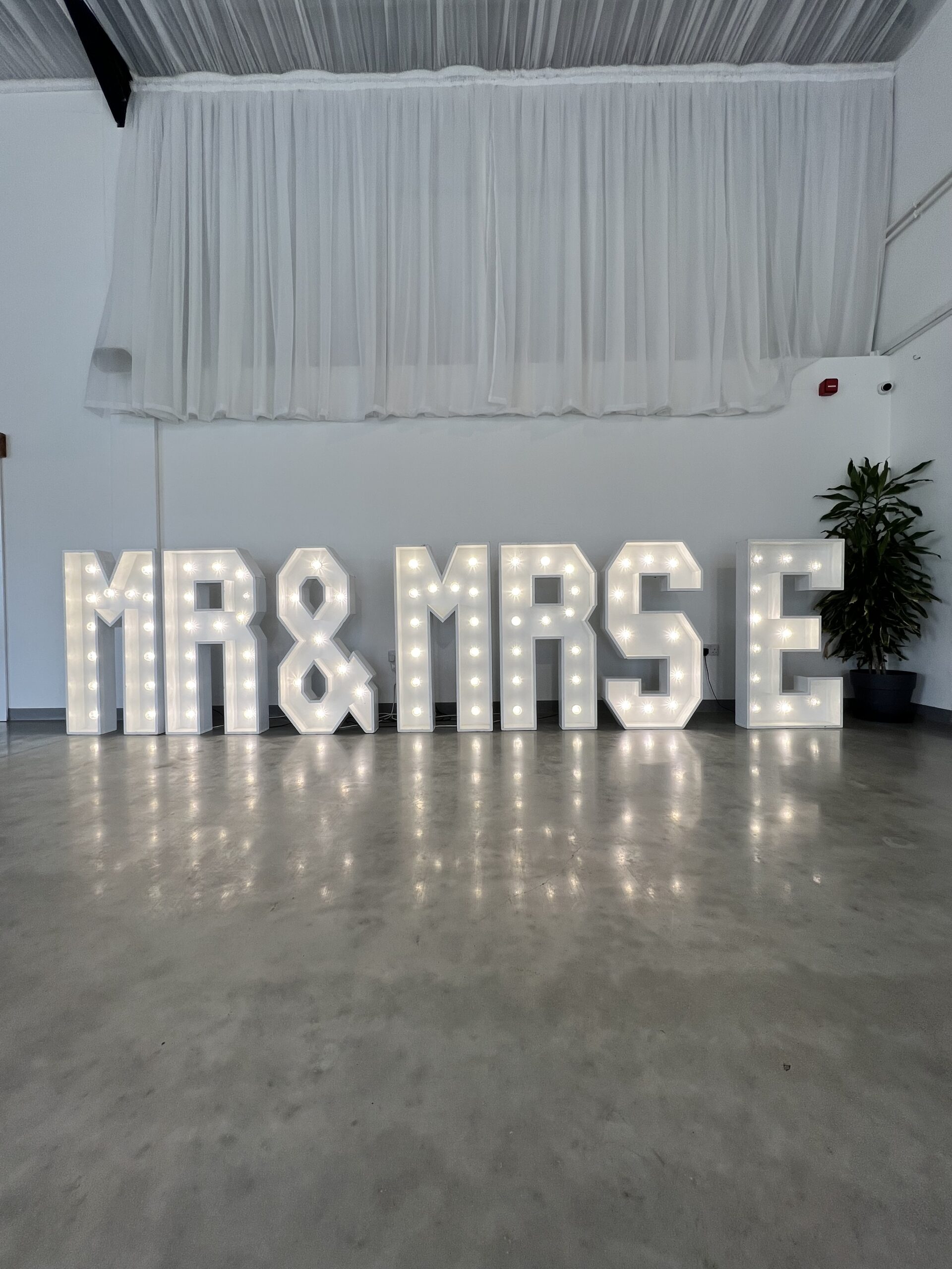 Plus White Lettering White Mr & Mrs (Plus Additional Letter) Light Up Letters | Little Eden ...