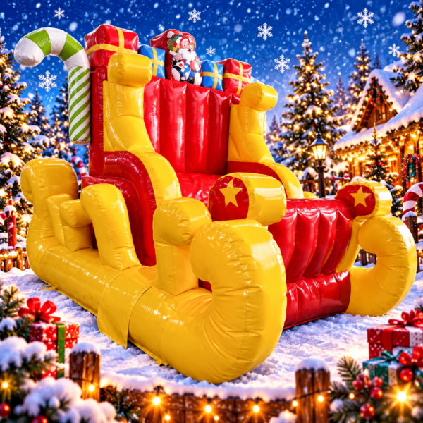 10ft x 13ft Inflatable Santa Sleigh